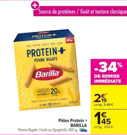 Carrefour Market BARILLA Pâtes Protein + offre