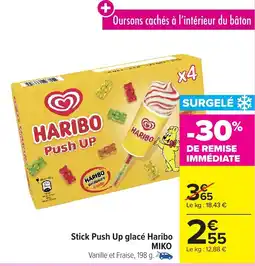 Carrefour Market MIKO Stick Push Up glacé Haribo offre