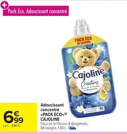 Carrefour Market CAJOLINE Adoucissant concentré pack eco offre