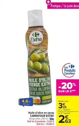 Carrefour Market CARREFOUR EXTRA Huile d'olive en spray offre