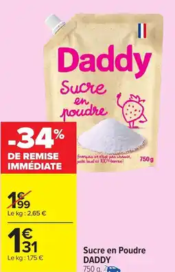 Carrefour Market DADDY Sucre en Poudre offre
