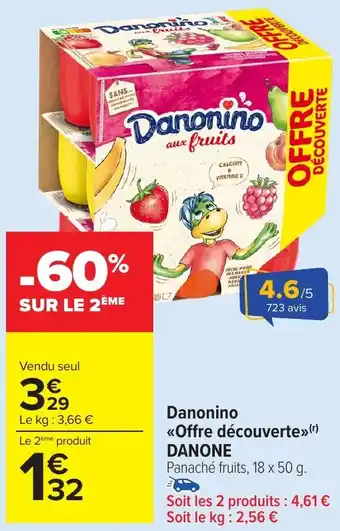 Carrefour Market DANONE Danonino Offre découverte offre