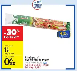 Carrefour Market CARREFOUR CLASSIC Pâte à pizza offre