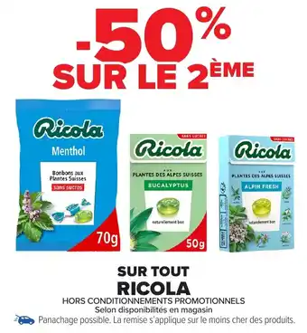Carrefour Market RICOLA Sur tout offre