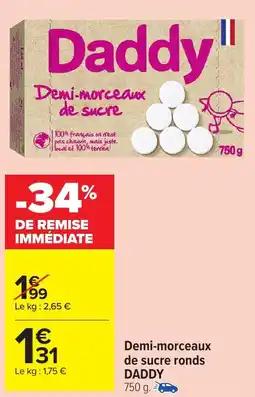 Carrefour Market DADDY Demi-morceaux de sucre ronds offre