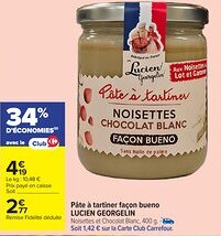 Carrefour Market LUCIEN GEORGELIN Pâte à tartiner façon bueno offre