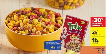 Carrefour Market NESTLÉ Céréales Trix offre