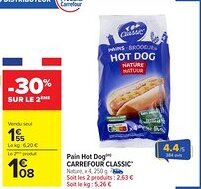 Carrefour Market CARREFOUR CLASSIC Pain Hot Dog offre