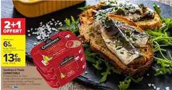 Carrefour Market CONNÉTABLE Sardines à l'huile offre