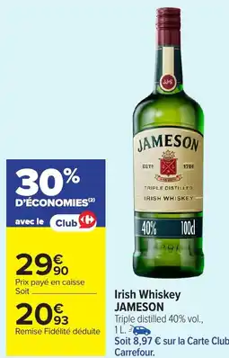 Carrefour Market JAMESON Irish Whiskey offre
