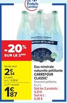 Carrefour Market CARREFOUR CLASSIC Eau minérale naturelle pétillante offre