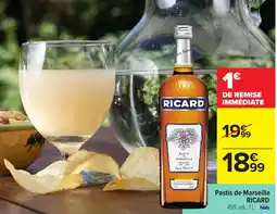 Carrefour Market RICARD Pastis de Marseille offre