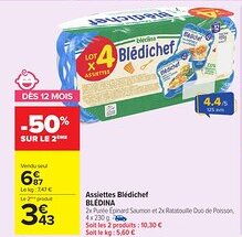 Carrefour Market BLÉDINA Assiettes Blédichef offre
