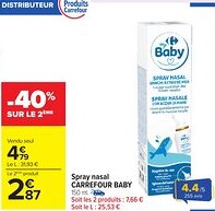 Carrefour Market CARREFOUR BABY Spray nasal offre