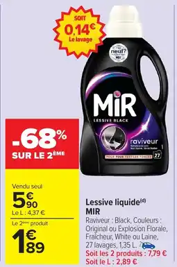 Carrefour Market MIR Lessive liquide offre