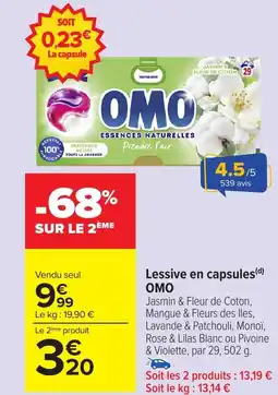Carrefour Market OMO Lessive en capsules offre