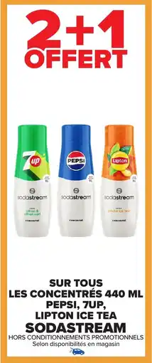 Carrefour Market SODASTREAM Sur tous les concentrés 440 ml pepsi, 7up, lipton ice tea offre