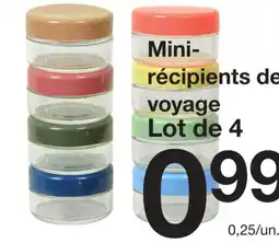 Zeeman Mini- récipients de voyage offre