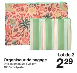 Zeeman Organiseur de bagage 24 x 18 cm ou 24 x 36 cm offre