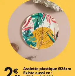 Maxi Bazar Assiette plastique Ø26cm offre