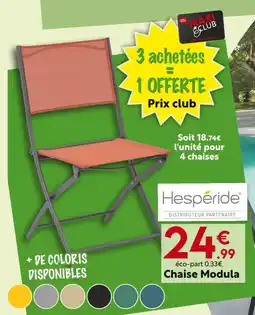 Maxi Bazar Hespéride Chaise Modula offre