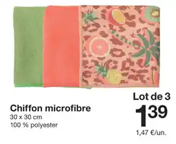 Chiffon microfibre 30x30 cm
