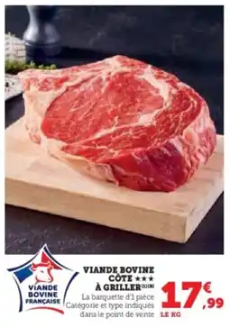 U Express Viande bovine côte à griller offre