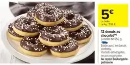 Carrefour Donuts - 12 au chocolat offre