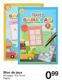 Zeeman Bloc de jeux offre