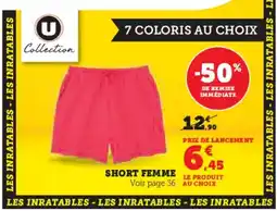 Hyper U Short femme offre