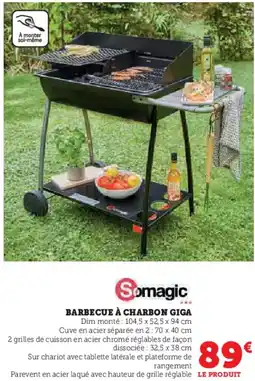 Hyper U Barbecue à charbon giga offre