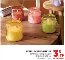 Hyper U Bougie citronnelle offre