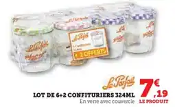 Hyper U Lot de 6+2 confituriers offre
