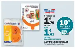 Hyper U Lot de 10 rondelles offre