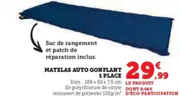 Hyper U Matelas auto gonflant 1 place offre
