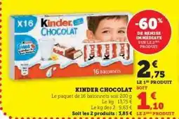 Hyper U KINDER Chocolat offre