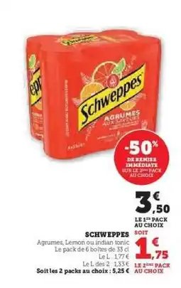 Hyper U Schweppes offre