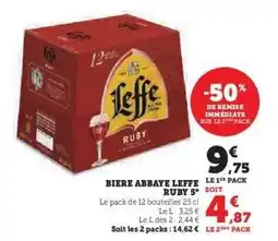 Hyper U BIERE ABBAYE LEFFE RUBY 5° offre