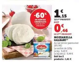 Hyper U Mozzarella Galbani offre