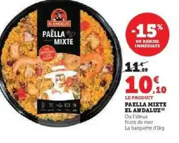Hyper U Paella Mixte El Andaluz offre