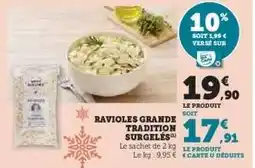 Hyper U RAVIOLES GRANDE TRADITION SURGELÉS offre