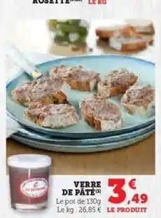 Hyper U VERRE DE PÂTÉ offre
