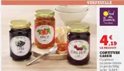 Hyper U Confiture Cassis offre