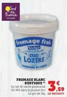Hyper U FROMAGE BLANC RUSTIQUE offre