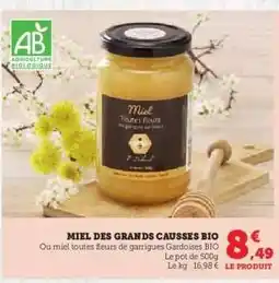 Hyper U MIEL DES GRANDS CAUSSES BIO offre