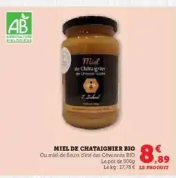 Hyper U MIEL DE CHATAIGNIER BIO offre