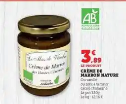 Super U CRÈME DE MARRON NATURE offre