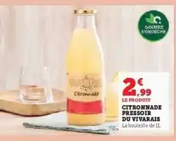 Super U Citronnade Pressoir du Vivarais offre