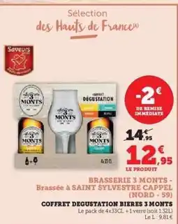 Hyper U COFFRET DEGUSTATION BIERES 3 MONTS offre