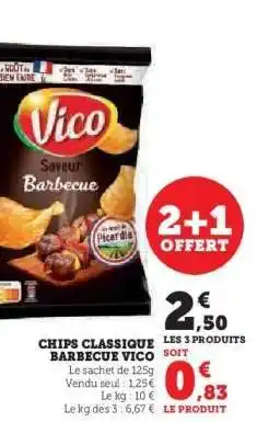Hyper U Chips Classique Barbecue Vico offre